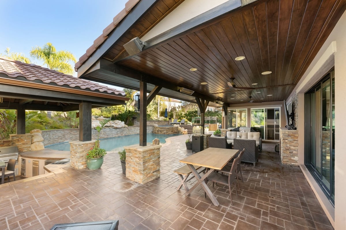 Luxury outdoor living space